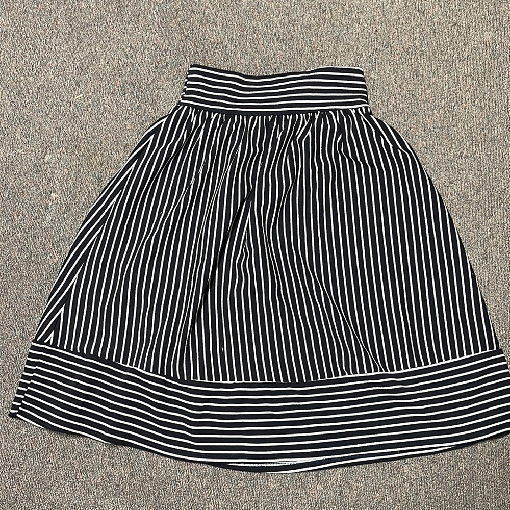 Royal blue striped skirt